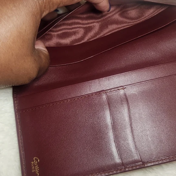 Cartier Vintage Unisex Bifold Long Wallet
